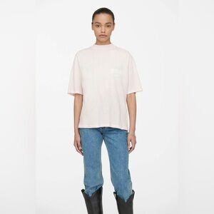 ANINE BING Wes Tee in Washed Pink M